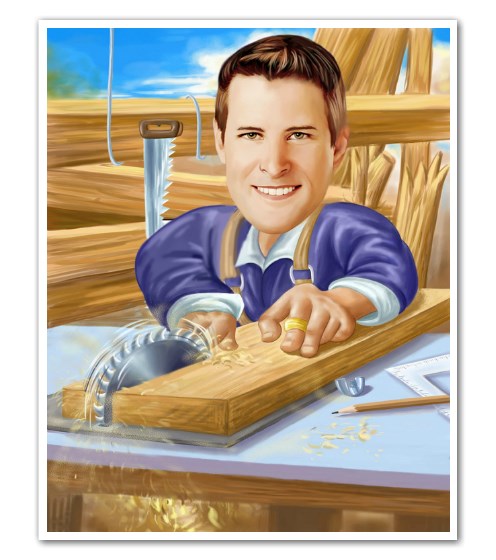 Carpenter Caricature from Photos