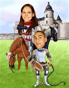 Camelot Romance Caricature from Photos