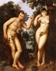 Personalized Renaissance Portrait Adam and Eve from Photos