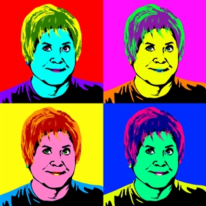 Pop Art 4 Panels Portrait from Photo