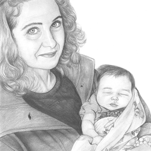 Premium AI Image  A pencil drawing of a mother and daughter Mothers Day  sketch of mother and daugher