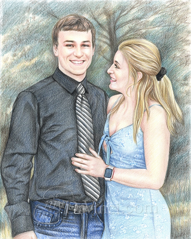 Draw Romantic Couple Pencil sketch : r/ColoredPencils