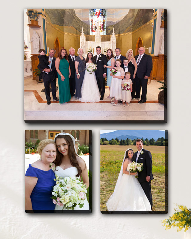 Wedding photo album 30x40. Dual pages of photo book elegance