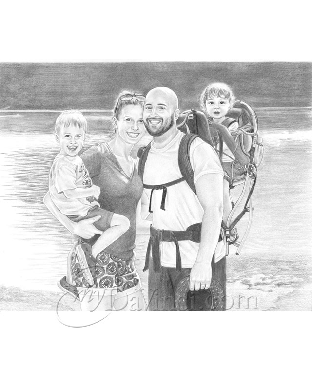 Family Portrait Pencil Sketch Family Sketch Pencil Drawing - Etsy