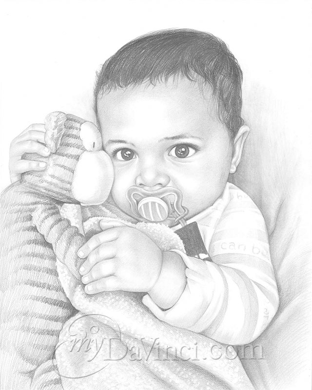 ArtStation  Child Pencil Portrait Drawing Child Portrait Art